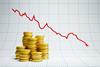 Deficit money coins graph