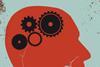 Illustration of a brain with cogs