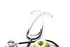 An apple and stethoscope