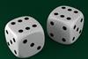 A pair of dice signifying gamble or risk