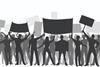 industrial action strike placard protest