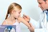 Doctor injecting child and CCG barometer logo