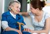 community services care worker elderly woman patient
