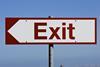Exit sign post