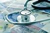 Stethoscope money notes finance