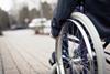 Wheelchair on pavement