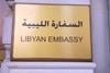 Libyan embassy sign