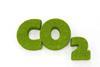 A green styled CO2 sign