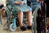 Older woman sitting in wheelchair