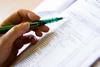 Office writing on form