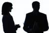 Silhouettes of managers