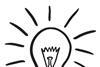 Drawing of an idea lightbulb with innovation nearby