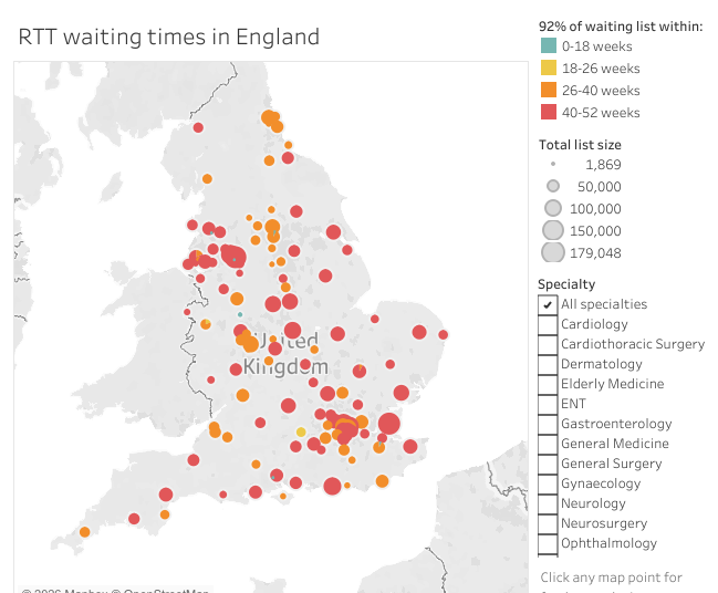 Mapped: RTT waiting times | News | Health Service Journal