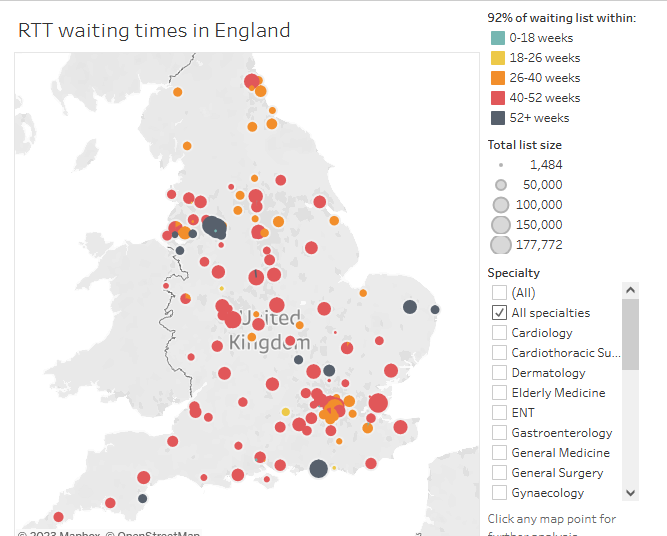 Mapped: RTT waiting times | News | Health Service Journal