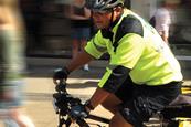 Ambulance cycle unit: man on a bike