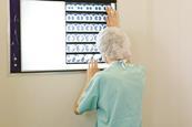 Doctor looking at xray