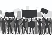 industrial action strike placard protest