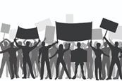 industrial action strike placard protest