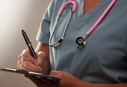 Doctor with notepad