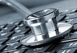computer and stethoscope