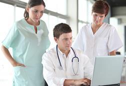 training, data, computor, hospital staff