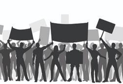 industrial action strike placard protest