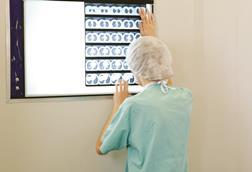 Doctor looking at xray
