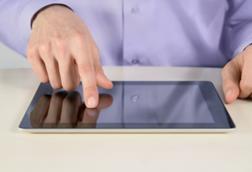 man ipad tablet computer