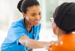 Nurse with patient