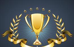 Gold star trophy for prize winner