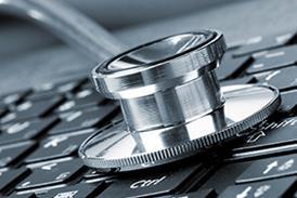 computer and stethoscope