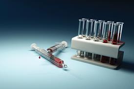 Syringes blood samples