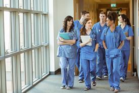 Doctors medical staff students trainees