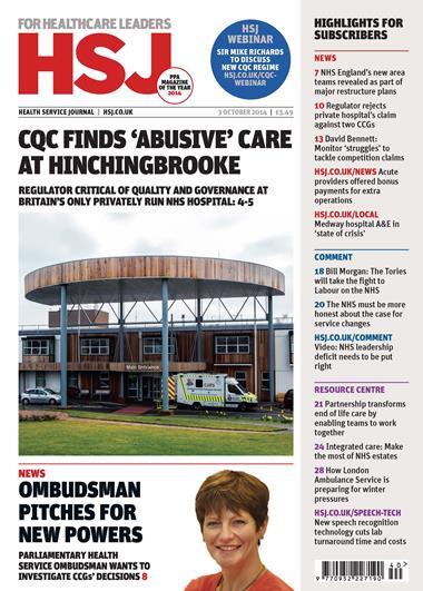 Health Service Journal 3 October 2014