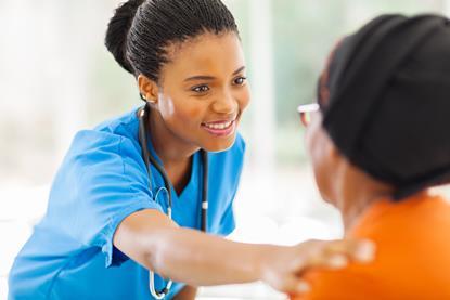 Nurse with patient