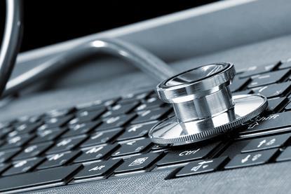 Computer and stethoscope