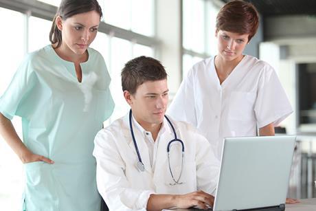 training, data, computor, hospital staff