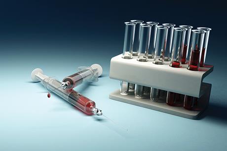 Syringes blood samples