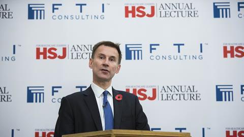 Jeremy Hunt HSJ lecture 2015