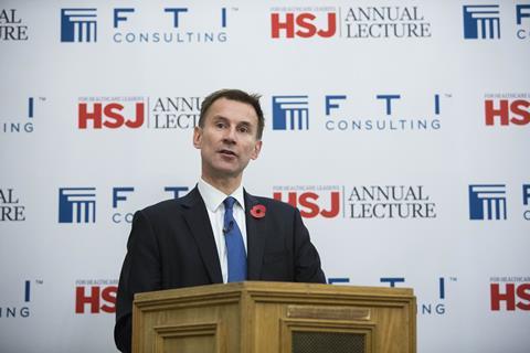 Jeremy Hunt HSJ lecture 2015