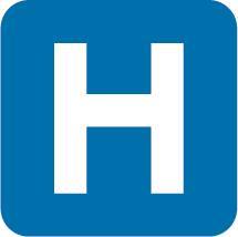 standard Hospital sign 'H' 