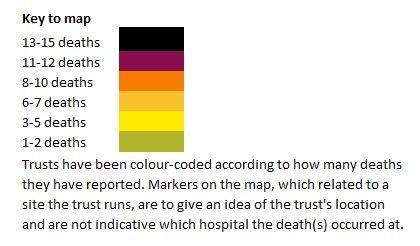 Key to map as of 22 March