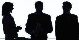 Silhouette of managers