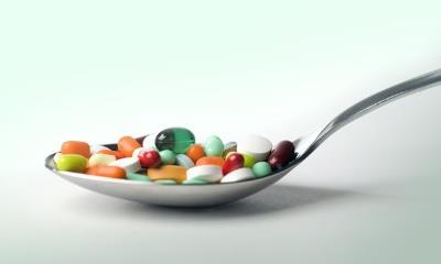 Pills on a spoon