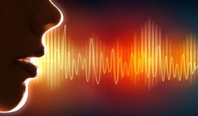 Mouth speaking and sound waves