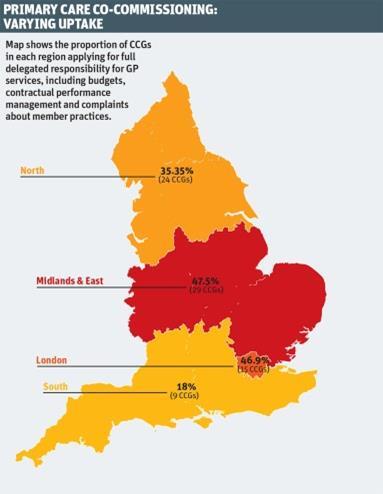 HSJ Primary Care CCG heat map