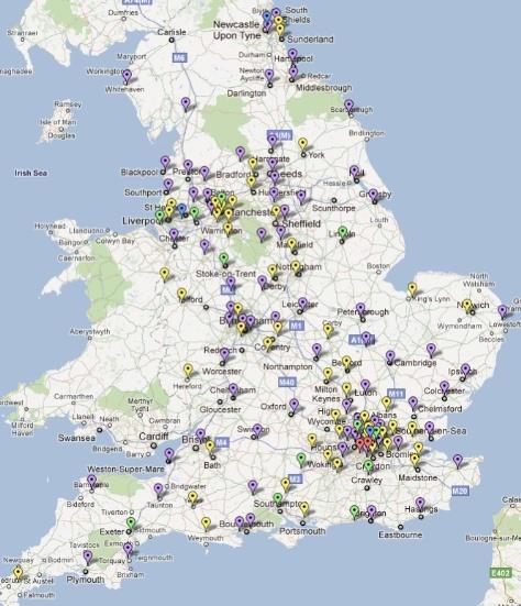 England map - orthapaedics