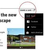 Tablet share and save circle