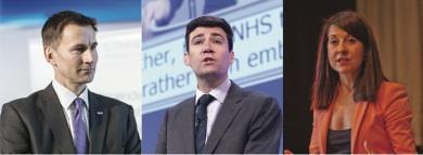 Jeremy Hunt, Andy Burnham and Liz Kendall