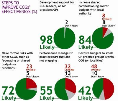 Pie charts: Steps to improve CCG effectiveness